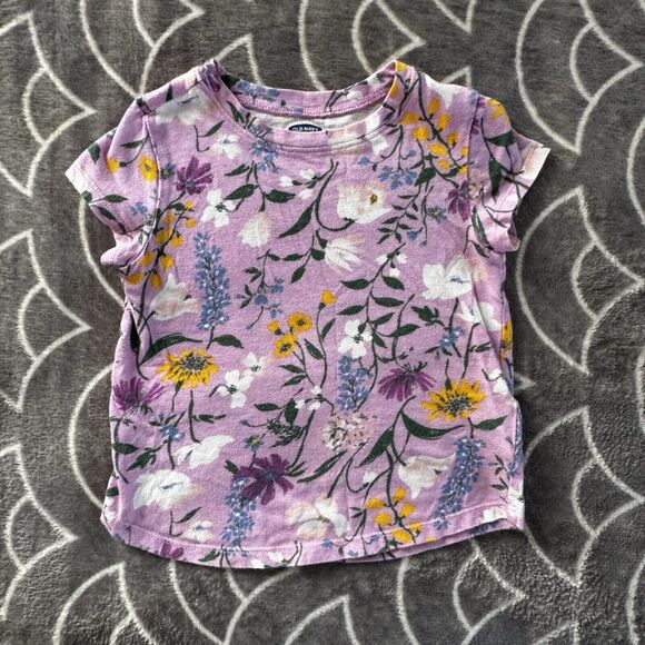 Baby Girl Multicolor Crew Neck Short/Long Sleeve Button Up Bundle Tops Sz 12M-2T - Picture 4 of 16